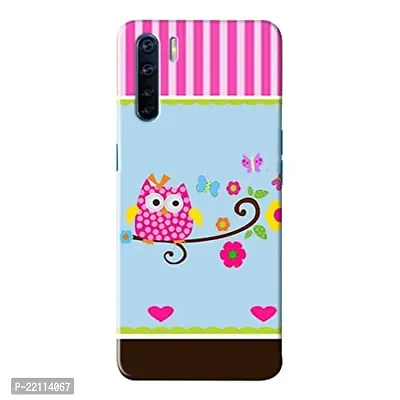 Dugvio? Printed Hard Back Case Cover Compatible for Oppo A91 / Oppo F15 - Cute Owl (Multicolor)