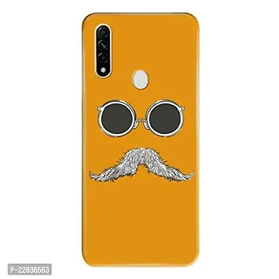 Dugvio? Printed Designer Matt Finish Hard Back Cover Case for Oppo A31 - Goggles with Mustache