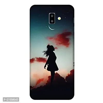 Dugvio? Polycarbonate Printed Hard Back Case Cover for Samsung Galaxy J6 / Samsung On6 / J600G/DS (Girl in Moon)
