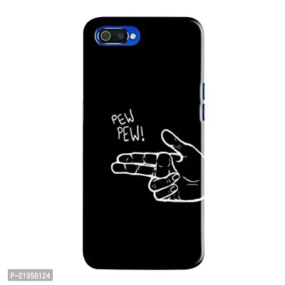 Dugvio? Poly Carbonate Back Cover Case for Realme C1 - Pew Pew