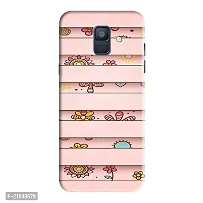 Dugvio? Polycarbonate Printed Hard Back Case Cover for Samsung Galaxy A6 / Samsung A6 (2018)/ SM-A600F/DS (Floral Pattern Border)-thumb0