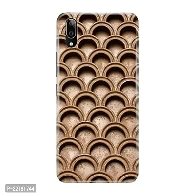 Dugvio? Printed Matt Finish Hard Back Case Cover for Vivo V11 Pro - Oval Shape Art, Wooden Art (Multicolor)-thumb0