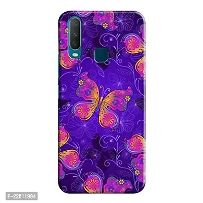 Dugvio? Printed Designer Hard Back Case Cover for Vivo Y12 / Vivo Y15 / Vivo Y17 (Purple Butterfly)
