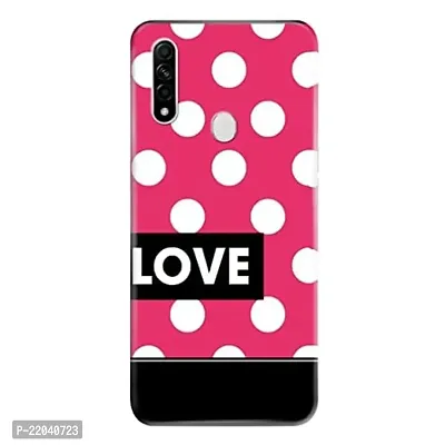 Dugvio? Printed Designer Matt Finish Hard Back Cover Case for Oppo A31 - Pink Love dot-thumb0