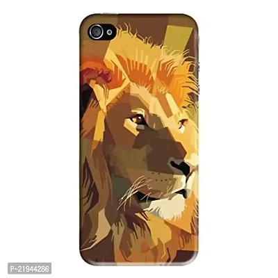 Dugvio? Polycarbonate Printed Hard Back Case Cover for iPhone 5 / iPhone 5S (Lion face Art)