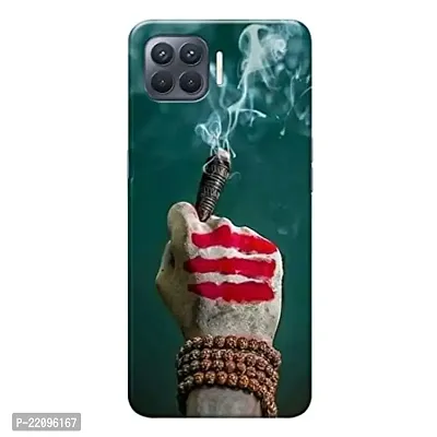 Dugvio? Printed Hard Back Case Cover for Oppo F17 Pro/Oppo Reno 4F (Bhole, Angry Shiva, Shiva Chillum)