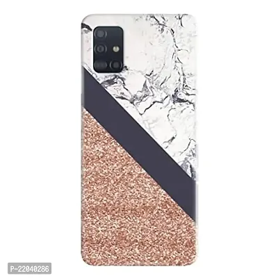 Dugvio? Printed Designer Matt Finish Hard Back Case Cover for Samsung Galaxy A51 / Samsung A51 (Glitter and Marble Effect)