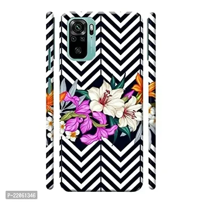 Dugvio? Printed Designer Matt Finish Hard Back Cover Case for Xiaomi Redmi Note 10S / Redmi Note 10 - Floral Pattern Effect-thumb0