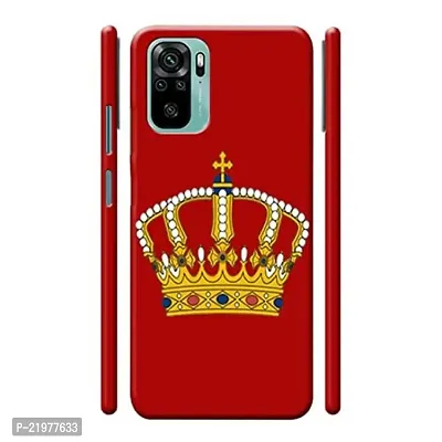Dugvio? Printed Designer Matt Finish Hard Back Cover Case for Xiaomi Redmi Note 10 / Redmi Note 10S - King Crown
