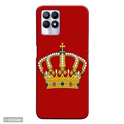 Dugvio? Printed Designer Matt Finish Hard Back Cover Case for Realme 8i - King Crown