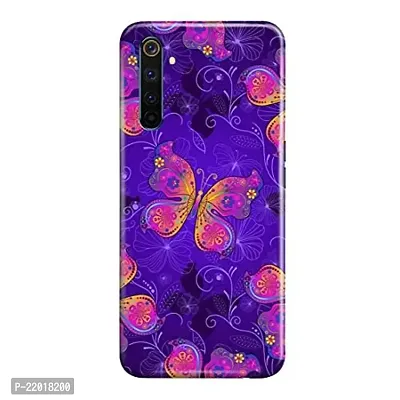 Dugvio? Printed Designer Hard Back Case Cover for Realme 6 Pro (Purple Butterfly)