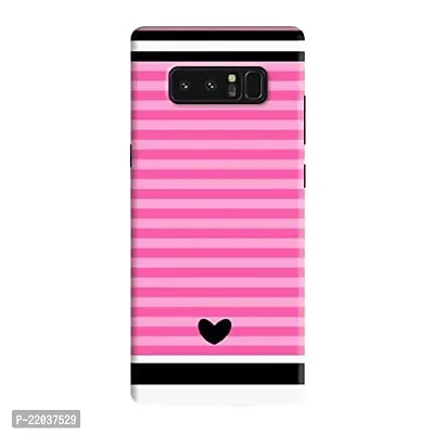 Dugvio? Printed Designer Matt Finish Hard Back Case Cover for Samsung Galaxy Note 8 / Samsung Note 8 / N950F (Line Border with Little Heart)