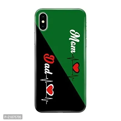 Dugvio? Polycarbonate Printed Colorful Mom, Dad, Mom and Dad, Maa and Pa Designer Hard Back Case Cover for Apple iPhone X/iPhone X (Multicolor)