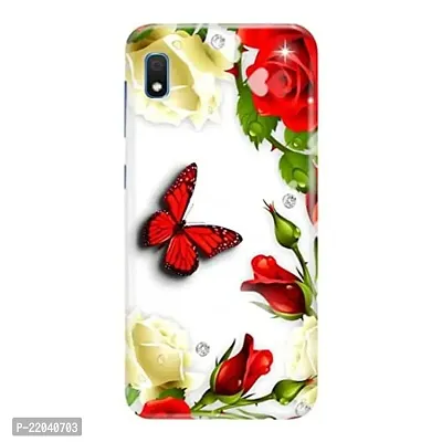 Dugvio? Printed Designer Matt Finish Hard Back Case Cover for Samsung Galaxy M01 Core/Samsung M01 Core (Red Rose with Butterfly)-thumb0