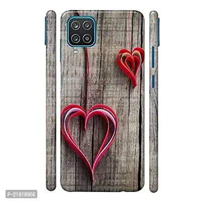 Dugvio? Polycarbonate Printed Hard Back Case Cover for Samsung Galaxy A12 / Samsung A12 (Wooden Love Design)