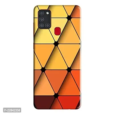 Dugvio? Printed Designer Matt Finish Hard Back Case Cover for Samsung Galaxy A21S / Samsung A21S (Mix Color Traingle Art)