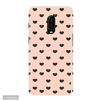 Dugvio? Printed Designer Hard Back Case Cover for OnePlus 6T (Black Love in Pink Theme)-thumb0