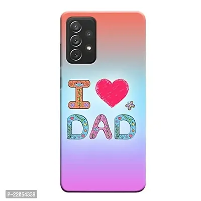 Dugvio? Printed Designer Matt Finish Hard Back Cover Case for Samsung Galaxy M32 (5G) - I Love Dad Pink