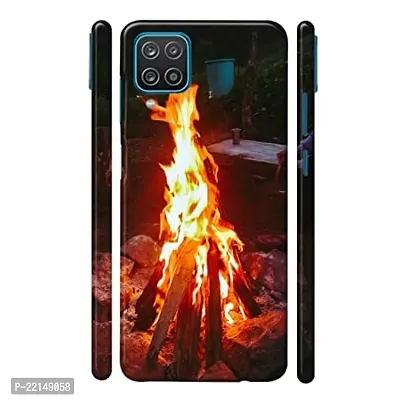 Dugvio? Printed Matt Finish Hard Back Case Cover for Samsung Galaxy M12 / Samsung F12/ Samsung A12 - Fire, Travelling (Multicolor)-thumb0