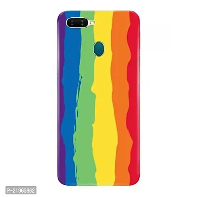 Dugvio? Poly Carbonate Back Cover Case for Oppo A7 / Oppo A12 / Oppo A5S - Rainbow