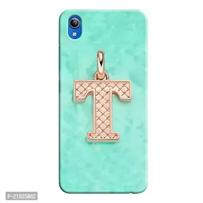 Dugvio? Polycarbonate Printed Hard Back Case Cover for Vivo Y1S / Vivo Y90 (T Name Alphabet)