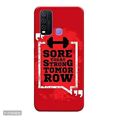 Dugvio? Polycarbonate Printed Hard Back Case Cover for Vivo Y30 (Gym Motivation Quotes)