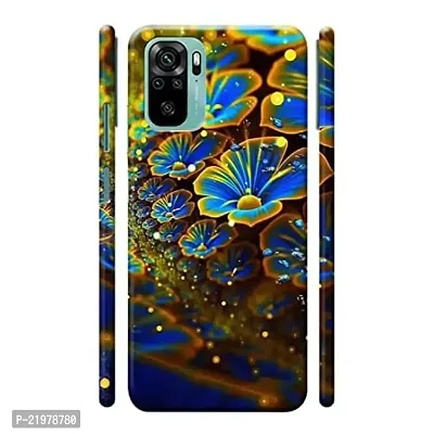 Dugvio? Printed Designer Matt Finish Hard Back Cover Case for Xiaomi Redmi Note 10 / Redmi Note 10S - Floral Art, Purple Floral