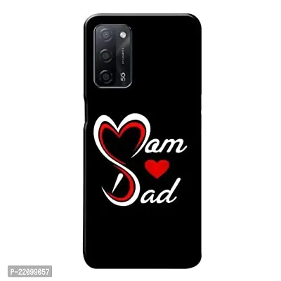 Dugvio? Printed Matt Finish Back Case Cover for Oppo A53S (5G) / Oppo A16 (5G) / Oppo A55 (5G) (Mummy and Papa, Maa  Paa, Mother)