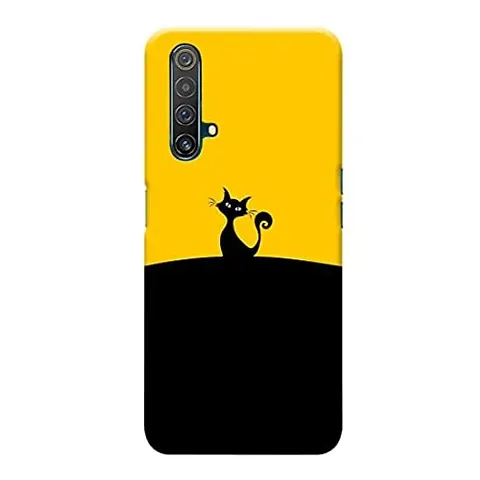 Dugvio? Polycarbonate Printed Colorful Cute Black Cat Designer Hard Back Case Cover for Realme X3 / Realme X3 Super Zoom (Multicolor)