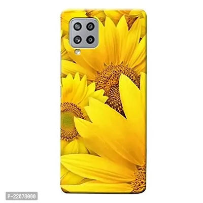 Dugvio? Printed Designer Matt Finish Hard Back Cover Case for Samsung Galaxy M42 (5G) - Sun Flowers