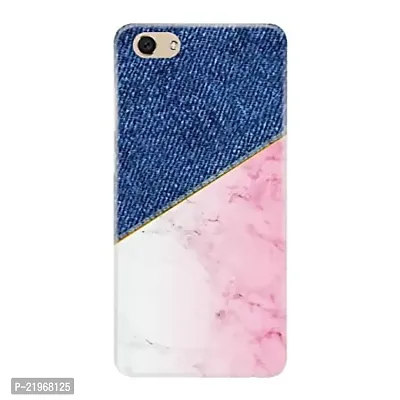 Dugvio? Poly Carbonate Back Cover Case for Oppo F3 - Jeans Pattern Effect-thumb0