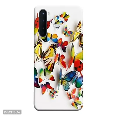 Dugvio? Printed Hard Back Case Cover Compatible for OnePlus Nord/OnePlus Z - Multi Butterfly (Multicolor)