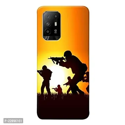 Dugvio? Printed Matt Finish Back Case Cover for Oppo F19 Pro + 5G (Army, Sergical Strike, Defence, Army)