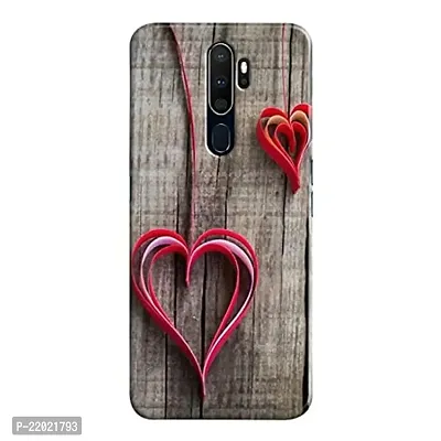 Dugvio? Printed Designer Hard Back Case Cover for Oppo A9 2020 / Oppo A5 2020 (Wooden Love Design)
