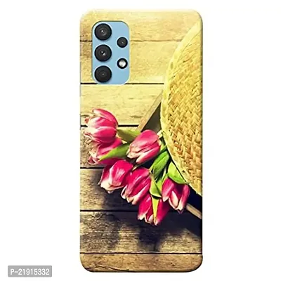 Dugvio? Polycarbonate Printed Hard Back Case Cover for Samsung Galaxy A32 / Samsung A32 (Red Flowers)