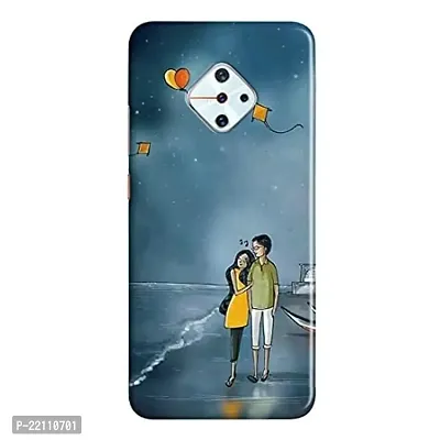 Dugvio Couple, Love Theme Designer Hard Back Case Cover for Vivo S1 Pro (Multicolor)-thumb0