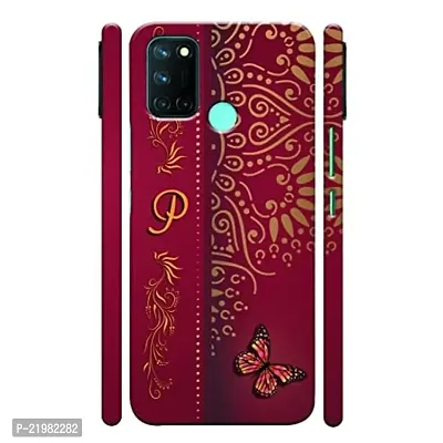 Dugvio? Printed Designer Back Cover Case for Realme 7i - P Name Alphabet-thumb0