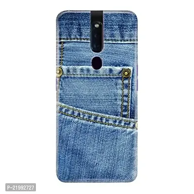 Dugvio? Printed Designer Back Cover Case for Oppo F11 Pro - Blue Pocket Jeans