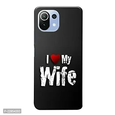 Dugvio? Printed Designer Back Cover Case for Xiaomi Mi 11 Lite/Xiaomi Mi 11 Lite 5G / Xiaomi 11 Lite NE 5G - I Love My Wife