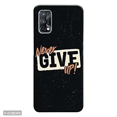 Dugvio? Printed Designer Matt Finish Hard Back Cover Case for Realme X7 - Never Give up Motivation Quotes-thumb0