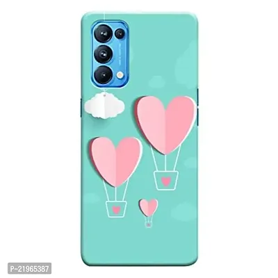 Dugvio? Poly Carbonate Back Cover Case for Oppo Reno 5 Pro/Oppo Reno 5 Pro (5G) - Love Sky