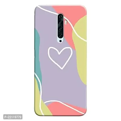 Dugvio? Printed Hard Back Case Cover Compatible for Realme C2 / Oppo A1K - Love White and Purple Heart (Multicolor)