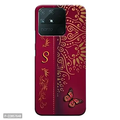 Dugvio? Printed Designer Back Cover Case for Realme Narzo 50A - S Name Alphabet-thumb0