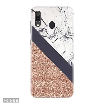 Dugvio? Polycarbonate Printed Hard Back Case Cover for Samsung Galaxy A30 / Samsung A30/ SM-A305F/DS (Glitter and Marble Effect)