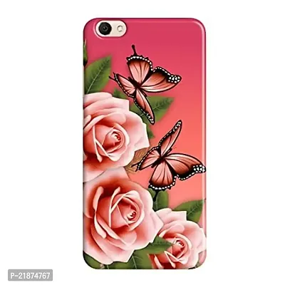 Dugvio Printed Colorful Rose Flower, Butterfly, Red Rose Designer Back Case Cover for Vivo V5 (Multicolor)