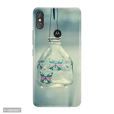 Dugvio? Printed Designer Hard Back Case Cover for Motorola Moto One Power (Butterfly in Bottle)