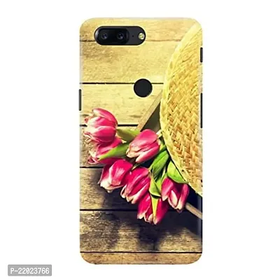 Dugvio? Printed Designer Hard Back Case Cover for OnePlus 5T (Flowers with Wooden)