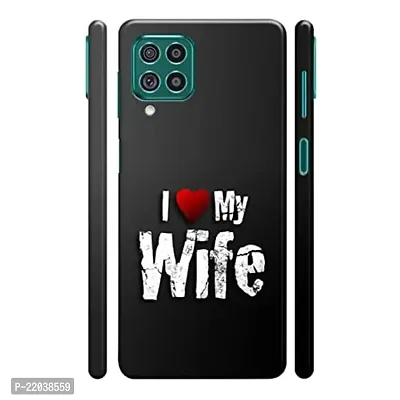 Dugvio? Printed Designer Matt Finish Hard Back Case Cover for Samsung Galaxy F62 / Samsung F62 (I Love My Wife)-thumb0