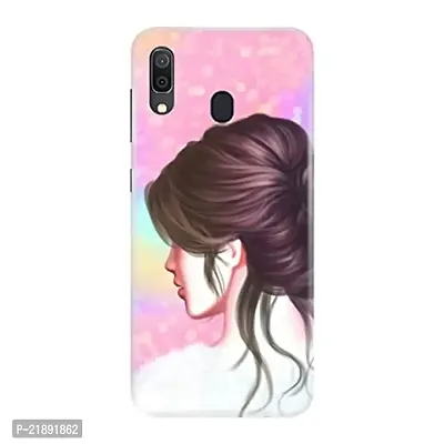 Dugvio Polycarbonate Printed Colorful Cute Girl, Simple Girl Designer Hard Back Case Cover for Samsung Galaxy M20 / Samsung M20 / SM-M205F/DS (Multicolor)