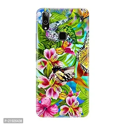 Dugvio? Polycarbonate Printed Hard Back Case Cover for Vivo Y91 (Butterfly Painting)